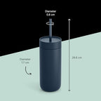 Fellow Carter Cold 20 oz Ceramic Lined Coffee Tumbler with Straw Lid - Image 2