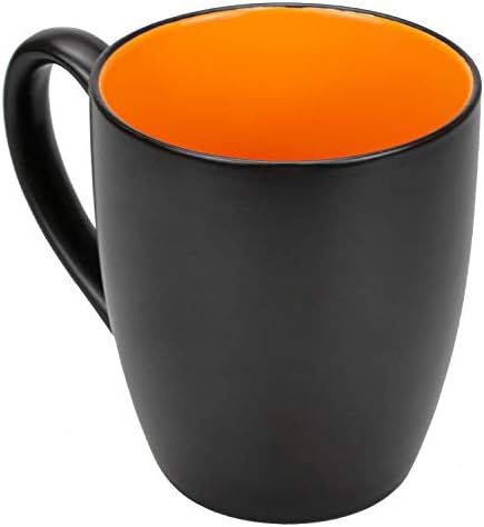 Foraineam Set of 6 Coffee Mugs 16 Ounces Matte Black Porcelain Mug Set Large-sized Ceramic Restaurant Drinking Cups for Coffee, Tea, Juice, Cocoa - Image 4