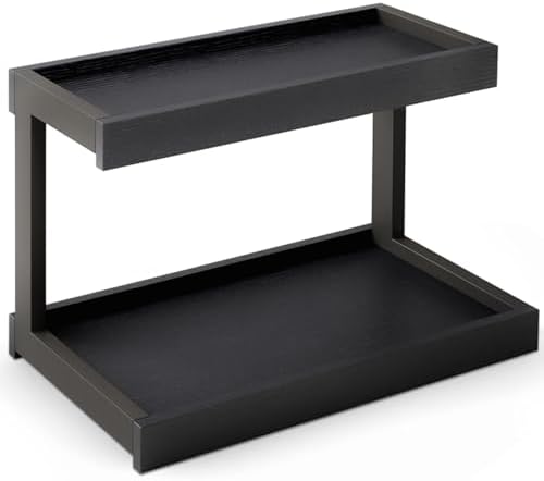MARTY Counter Shelf Organizer, 2 Tier Spice Rack for Countertop, Black by MARTY