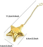 Tea Pot Star Stainless Steel Tea Ball with Chain Tea Artifact Heart-Shaped Tea Ball Household Tea with Tea Strainer for Scented Tea (Color : A) - Image 4