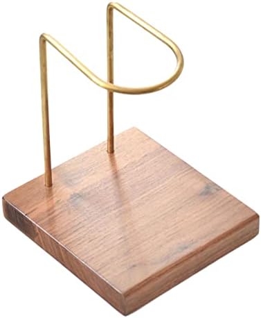 Pour Over Coffee Stand Coffee Drip Maker Stand Holder Dripper Stand Coffee Rack Brass Structure with Wooden Base for Quiet Suitable by YWJLQH