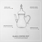 Versatile Borosilicate Glass Carafe, 22 oz Coffee Pot for Pour Over Brewing and Tea Serving with Handle - Image 4