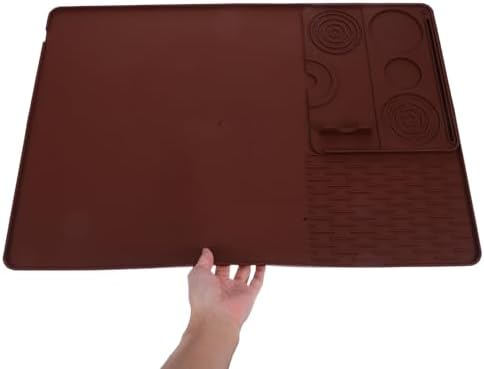 Mobestech Large Silicone Coffee Bar Mat with Detachable Espresso Tamper Pad - Image 3