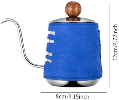 Gooseneck Coffee Kettle Pour Over Kettle Drip Pot Tea Kettle with Handleless Control and Stainless Steel Construction for and Fast Heating, Blue - Image 3