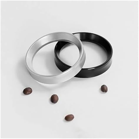 Portafilter Funnel 9 Pcs Coffee Metering Ring Aluminum Alloy Magnetic Handle Powder to Prevent Flying (51/53/58mm)(Black-58MM-) - Image 3