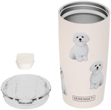 SERENGETI Maltese 20 Oz. Stainless Steel, Vacuum Insulated Tumbler with Spill Proof Lid - 3D Print - Insulated Travel mug for Hot or Cold Drinks (Maltese Tumbler) - Image 4