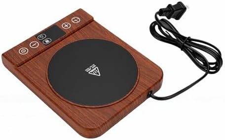 Mug Warmer, 70 100°F Precise Temperature Control Electric Coffee Mug Warmer Desk with Smart Timer Function for Home Office Travel (Wood Grain) - Image 5
