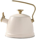 2-Quart Cream Stainless Steel Whistling Stovetop Tea Kettle by Unknown