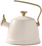 2-Quart Cream Stainless Steel Whistling Stovetop Tea Kettle by Unknown