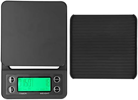 Portable Electronic Digital Kitchen Scale with Timer, 3kg/0.1g Accurate Pour Over Coffee Scale by WelcometoXHTLLO
