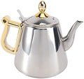 Tea Pot 1.2L Induction Cooker Plus Kettle Large Capacity Teapot Stainless Steel Teapot Tea Maker Coffee Pot Kitchen Cold Kettle Teapot for Infuser (Color : A-1.2L) by UNNS