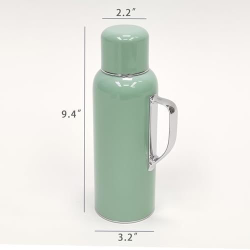 Luxury Top-of-the-line, Green High-End Built-in Thermometer & Lid/Cup, Tripple Coated Stainless Steel Vacuum Insulated Bottle - Keeps Beverages Hot or Cold for 24 Hours, 20 Oz 22148-NP - Image 5