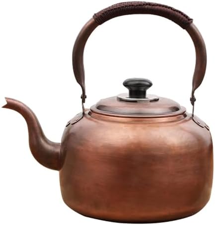 Generic Whistle Tea Pot,Tea Kettle,Copper Kettle,water boiling beep,with Ergonomic Handle, for Gas, Induction,Stovetops, 16×27, FG001 by Unknown