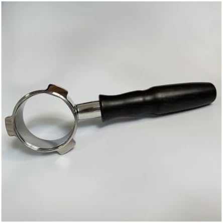 54mm 3-ear Naked Portafilter With BasketStainless Steel Bottomless Coffee Handle(D black wood,With 1 cup basket) - Image 2