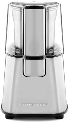 OVENTE Electric Coffee Grinder with Stainless Steel Blade, Silver CG620S by OVENTE