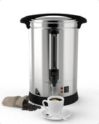 100-Cup Commercial Coffee Urn – 14l Large Stainless Steel Electric Coffee Maker for Churches, Meeting Rooms, Lounges, and Large Gatherings by LIZHOUMIL
