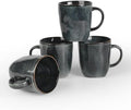 famiware Coffee Mugs Set of 4, Ocean Square 13oz Coffee Cup Set with Handle by Famiware