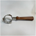 54mm 3-ear Naked Portafilter With BasketStainless Steel Bottomless Coffee Handle(F red wood,Only handle) - Image 2