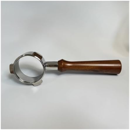 54mm 3-ear Naked Portafilter With BasketStainless Steel Bottomless Coffee Handle(F red wood,With 1 2 cup baske) - Image 2