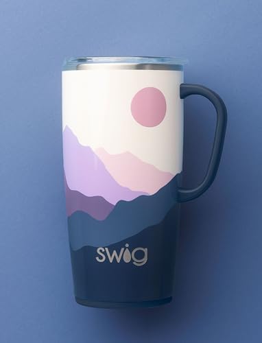 Swig Life 22oz Insulated Travel Mug with Handle & Lid, Moon Shine - Image 3