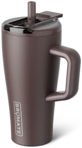 BrüMate Era Flip 20oz Kids Tumbler with Covered Flip Down Straw | 100% Leakproof Insulated Kids Cup | Made of Stainless Steel | Cup Holder Friendly | 20oz (Java) by Br%C3%BCMate