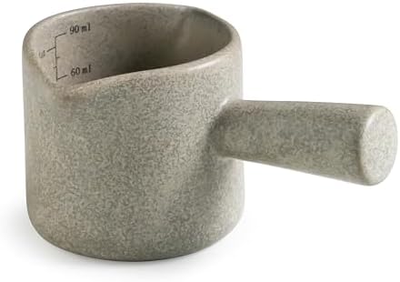 YHOSSEUN YHOJOY Measuring Cups Ceramic, Double Spouts Espresso Cup with Handle, Coffee Measuring Cups 90 Ml by YHOSSEUN