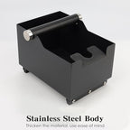 Espresso Knock Box, Stainless Steel Coffee Bag Container, With Steel Bracket And Noise Reducing Rubber Ring (Rectangle L-No base) - Image 5