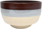 Urban Tokyo Authentic Minoware Porcelain Matcha Bowl Chawan 4.75" Diameter Handmade in Japan, Traditional Mino-Yaki Ceramic Tea Ceremony Bowl, Reactive Glaze Designs (Top Wine) by Urban+Tokyo