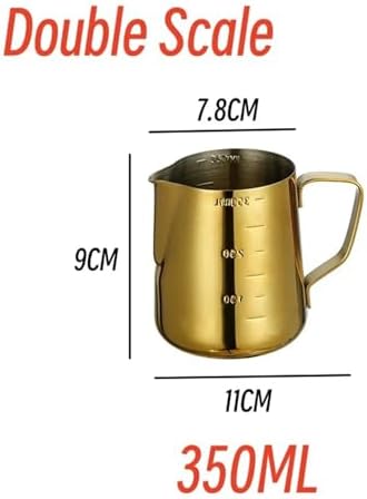 900ML Stainless Steel Pitcher Coffee Frothing Jug Pull Flower Cup Cappuccino Milk Pot Espresso Latte Art Frother Jugs(900ML No Scale) - Image 7