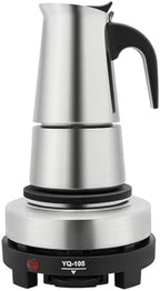 Stainless Steel Stovetop Espresso Maker, 4 Cups Moka Pot Induction Espresso Pot, 500W Italian Coffee Maker Percolator, Stainless Steel Espresso Pots by Unknown