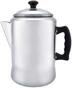 14 x 14 x 24cm/5.5 x 5.5x 9.4in Coffee Percolator, Aluminum Alloy Coffee Maker Pot Percolator Tea Kettle Stove Top with Lid for Brewing Café, Tea by equlup