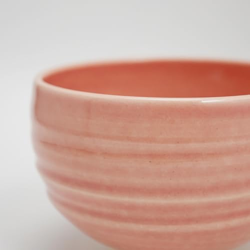 Kyoto Kiyomizu-yaki Earthenware Matcha Bowl - Rokuro Suji – 20.2 fl oz Charming Form, Lead-Free, Gift Box Included - Ideal for Tea and Café au Lait Made in Japan (Sakura) - Image 3