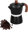 Stovetop Espresso Coffee Maker, Aluminum Alloy Moka Pot for Gas, Classic Italian Moka Pot with Prevent Scalding Handle, Black Espresso Pot Camping Pot 3-6 Espresso Cup (300ml) by TITA-DONG