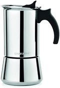 Guzzini 09720210 Stainless Steel Coffee Pot Mocha Espresso Maker Mocha Pot, 10 Cup by Guzzini