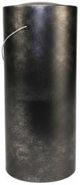 Food Storage Canister with Built-in Scoop, Round Tinplate Metal Jar for Loose Leaf Tea Organization, Black Finish by Unknown