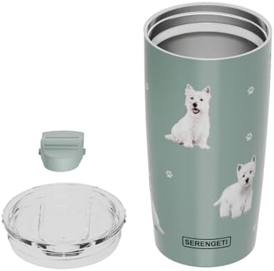 SERENGETI Westie 20 Oz. Stainless Steel, Vacuum Insulated Tumbler with Spill Proof Lid - 3D Print - Insulated Travel mug for Hot or Cold Drinks (Westie Tumbler) - Image 4