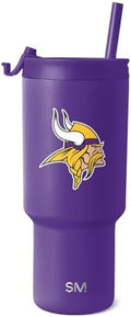 Simple Modern Minnesota Vikings Tumbler with Flip Lid, Straw 30oz | NFL by Unknown