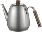 Stainless Steel Teapot Pour Over Coffee Kettle Gooseneck Water Pot With Precision Spout And Wood Knob Suitable for home, style to 2, 1600ml Without Tea Infuser by Milageto