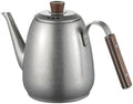 Stainless Steel Teapot Pour Over Coffee Kettle Gooseneck Water Pot With Precision Spout And Wood Knob Suitable for home, style to 2, 1600ml Without Tea Infuser by kowaku
