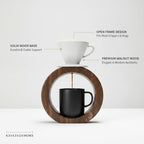 Wooden Coffee Dripper Stand for Pour Over Cone Filters, Solid Wood Base with Open Frame Design, 6.3 x 6.3 x 2.6 Inches (1 PC) - Image 4