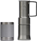 nCamp - Café, Portable Coffee Maker, Portable Espresso Machine, Compact Camping Coffee Maker, Stainless Steel Travel Coffee Maker with Camping Coffee Cup, Reusable, 12 oz by nCamp