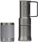 nCamp - Café, Portable Coffee Maker, Portable Espresso Machine, Compact Camping Coffee Maker, Stainless Steel Travel Coffee Maker with Camping Coffee Cup, Reusable, 12 oz by nCamp