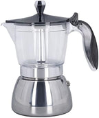 Stovetop Espresso Maker, Italian Coffee Maker, 6 Cup Moka Pot Clear, Classic Stovetop Espresso Maker for Great Flavored Strong Espresso for Home Office by Cyrank