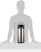 Service Ideas Eco-Air Airpot with Pump Lid, 74.4oz, Glass Vacuum Insulated - Image 3