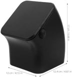 Large Square Knock Box, Shock-Absorbent Espresso Knock Bin, Black - Image 2