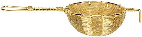 Hand Made Copper Tea Infuser Strainer, Reusable Tea with Handle, Double Layer Fine Mesh for Tea Maker, Traditional Craft Hollow Shape for Loose Leaf Tea - Image 7