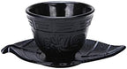 tetsubin workshop japanese cast iron kettle fitting Rich teacup and leaf saucer - Image 2