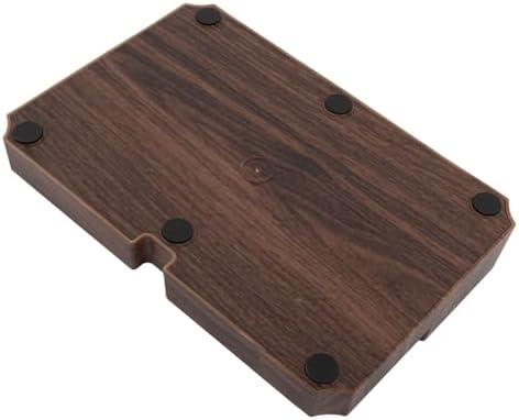 Wood Grain Espresso Tamper Mat Station for 51mm 53mm 58mm Portafilter, Non-Slip Silicone Coffee Tamping Base with Card Slot, Walnut Finish Press Dispenser Holder for Home for barista - Image 6