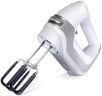 Hamilton Beach Professional 7-Speed Digital Electric Hand Mixer with High-Performance DC Motor, Slow Start, Snap-On Storage Case, SoftScrape Beaters, Whisk, Dough Hooks, White (62656) by HamiltonBeachProfessional