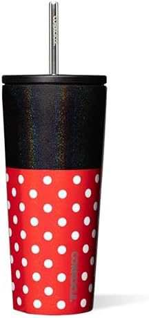 Corkcicle Cold Cup Straw Tumbler, 24 oz, Disney Minnie Mouse by Corkcicle